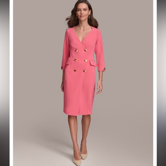 Donna Karan Dresses & Skirts - NWT Donna Karan New York 3/4-sleeve double-breasted midi blazer dress size - 8